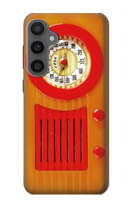 S2780 Vintage Orange Bakelite Radio Case For Samsung Galaxy S23 FE