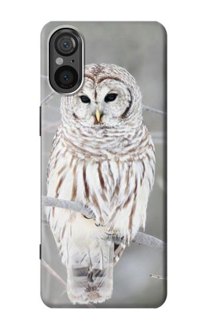 S1566 Snowy Owl White Owl Case For Sony Xperia 5 V