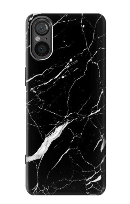 S2895 Black Marble Graphic Printed Case For Sony Xperia 5 V