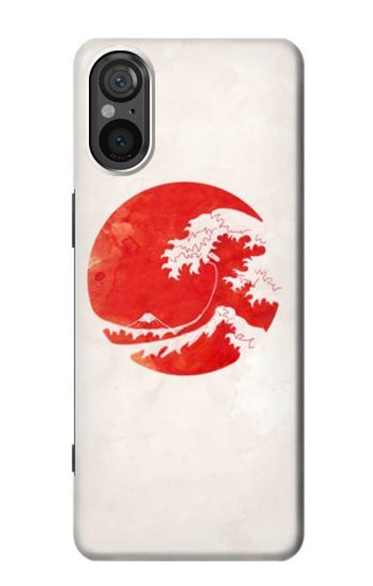 S3237 Waves Japan Flag Case For Sony Xperia 5 V