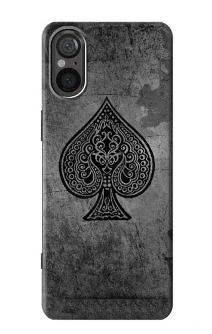 S3446 Black Ace Spade Case For Sony Xperia 5 V