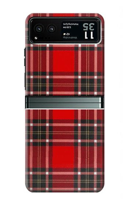 S2374 Tartan Red Pattern Case For Motorola Razr 40