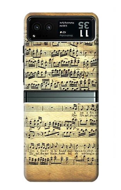 S2667 The Fowler Mozart Music Sheet Case For Motorola Razr 40