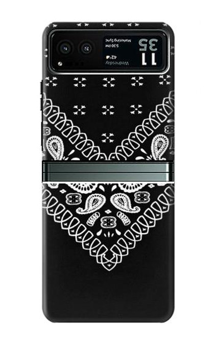 S3363 Bandana Black Pattern Case For Motorola Razr 40
