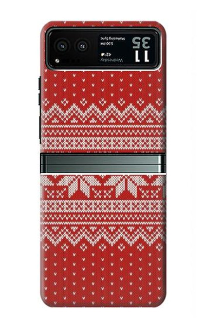 S3384 Winter Seamless Knitting Pattern Case For Motorola Razr 40