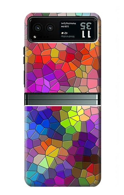 S3677 Colorful Brick Mosaics Case For Motorola Razr 40