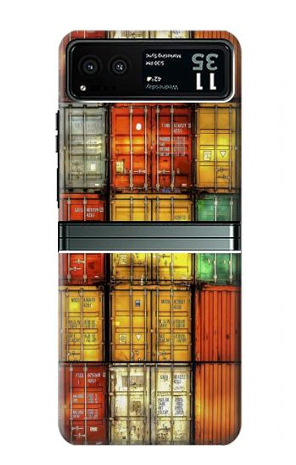 S3861 Colorful Container Block Case For Motorola Razr 40