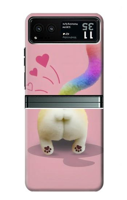 S3923 Cat Bottom Rainbow Tail Case For Motorola Razr 40