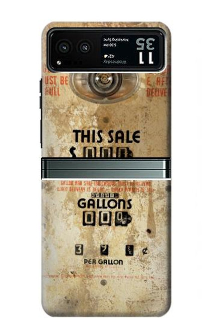 S3954 Vintage Gas Pump Case For Motorola Razr 40