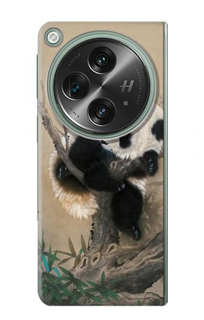 S2210 Panda Fluffy Art Painting Case For OnePlus OPEN