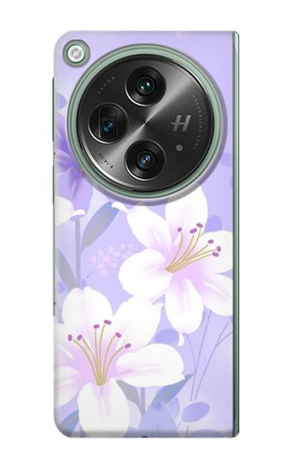 S2361 Purple White Flowers Case For OnePlus OPEN