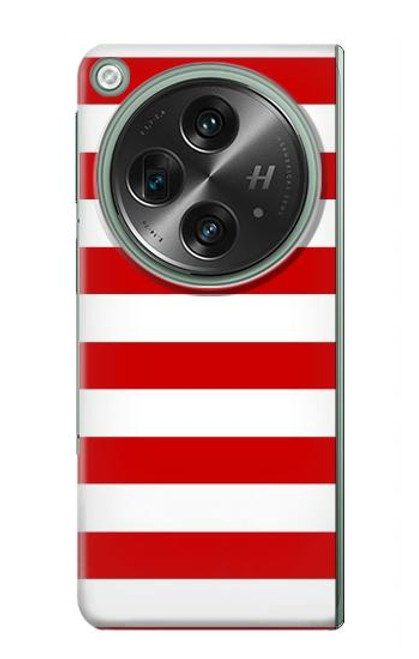 S2364 Red and White Striped Case For OnePlus OPEN