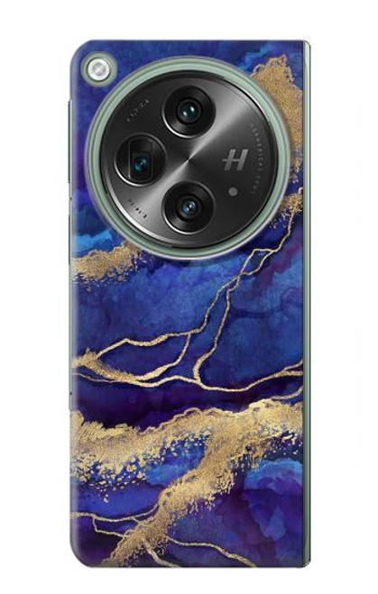 S3906 Navy Blue Purple Marble Case For OnePlus OPEN