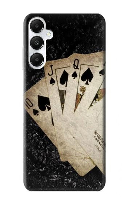 S3231 Vintage Royal Straight Flush Cards Case For Samsung Galaxy A05s