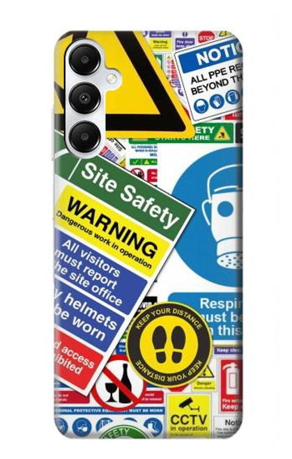 S3960 Safety Signs Sticker Collage Case For Samsung Galaxy A05s
