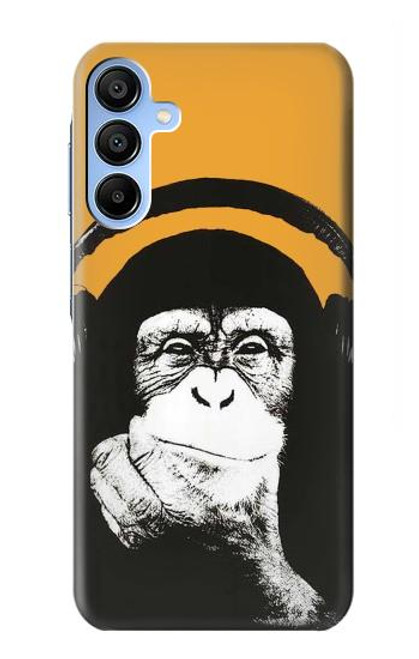 S2324 Funny Monkey with Headphone Pop Music Case For Samsung Galaxy A15 5G