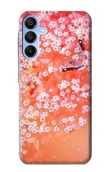 S2543 Japanese Kimono Style Flower Pattern Case For Samsung Galaxy A15 5G
