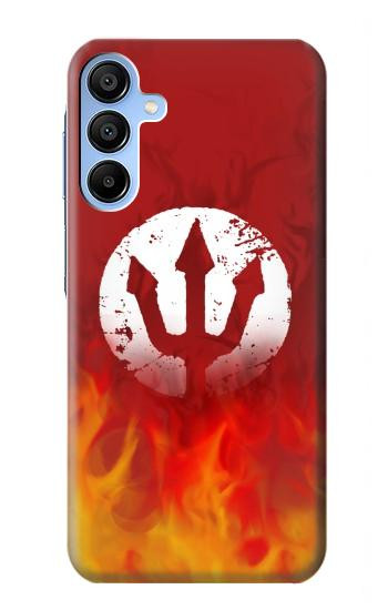 S2803 Fire Red Devil Spear Symbol Case For Samsung Galaxy A15 5G