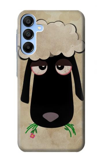 S2826 Cute Cartoon Unsleep Black Sheep Case For Samsung Galaxy A15 5G