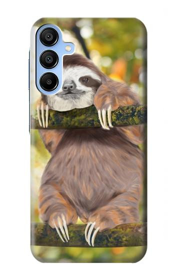 S3138 Cute Baby Sloth Paint Case For Samsung Galaxy A15 5G