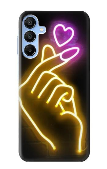 S3512 Cute Mini Heart Neon Graphic Case For Samsung Galaxy A15 5G