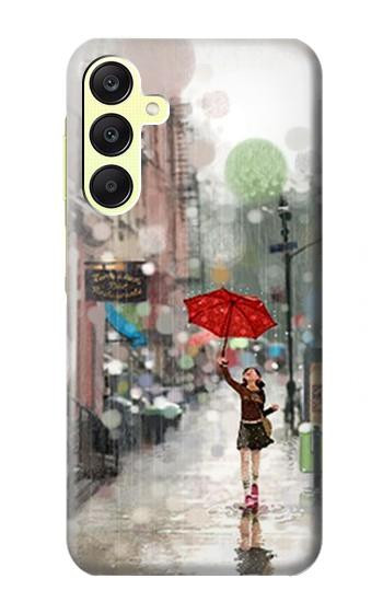 S0108 Girl in The Rain Case For Samsung Galaxy A25 5G