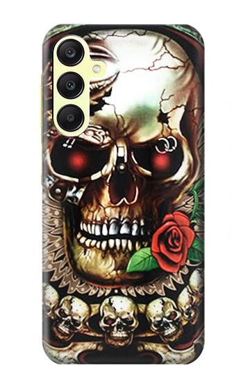 S0753 Skull Wing Rose Punk Case For Samsung Galaxy A25 5G