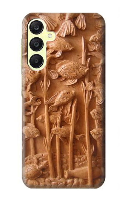 S1307 Fish Wood Carving Graphic Printed Case For Samsung Galaxy A25 5G S1307 Fish Wood Carving Graphic Printed Case For Samsung Galaxy A25 5G