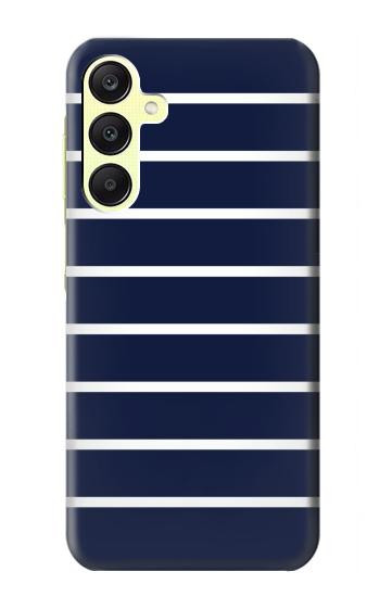 S2767 Navy White Striped Case For Samsung Galaxy A25 5G