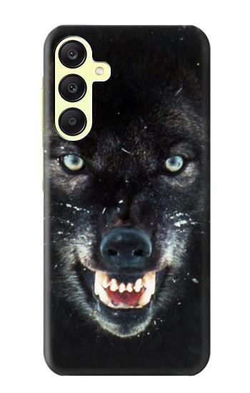 S2823 Black Wolf Blue Eyes Face Case For Samsung Galaxy A25 5G