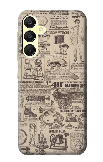 S3819 Retro Vintage Paper Case For Samsung Galaxy A25 5G