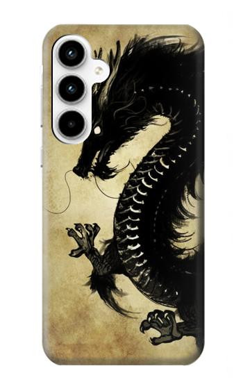 S1482 Black Dragon Painting Case For Samsung Galaxy A35 5G
