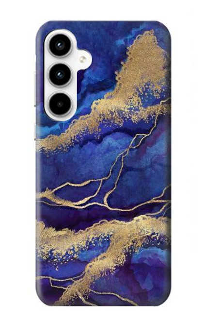 S3906 Navy Blue Purple Marble Case For Samsung Galaxy A35 5G