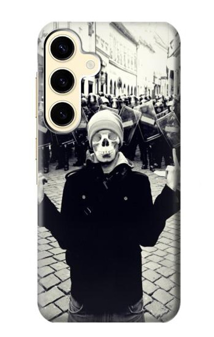 S1108 Skull Mask Man Protester Case For Samsung Galaxy S24