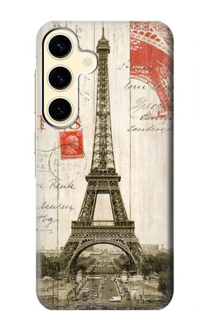 S2108 Eiffel Tower Paris Postcard Case For Samsung Galaxy S24