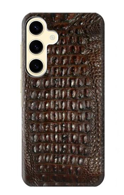 S2850 Brown Skin Alligator Graphic Printed Case For Samsung Galaxy S24