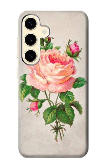 S3079 Vintage Pink Rose Case For Samsung Galaxy S24