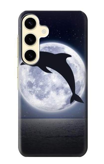 S3510 Dolphin Moon Night Case For Samsung Galaxy S24