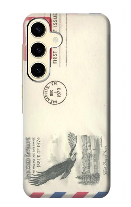 S3551 Vintage Airmail Envelope Art Case For Samsung Galaxy S24