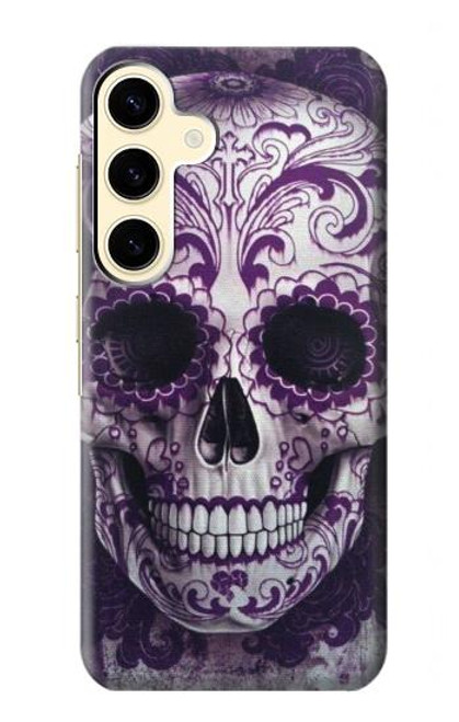 S3582 Purple Sugar Skull Case For Samsung Galaxy S24