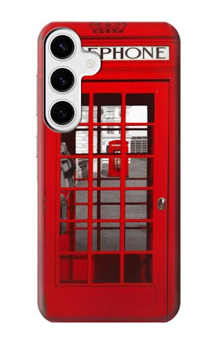 S0058 British Red Telephone Box Case For Samsung Galaxy S24 Plus