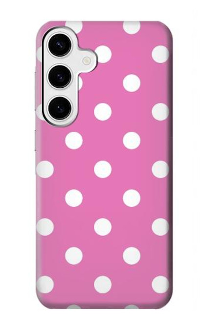 S2358 Pink Polka Dots Case For Samsung Galaxy S24 Plus
