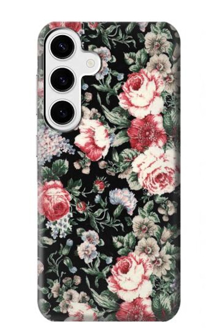 S2727 Vintage Rose Pattern Case For Samsung Galaxy S24 Plus