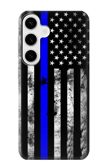 S3244 Thin Blue Line USA Case For Samsung Galaxy S24 Plus