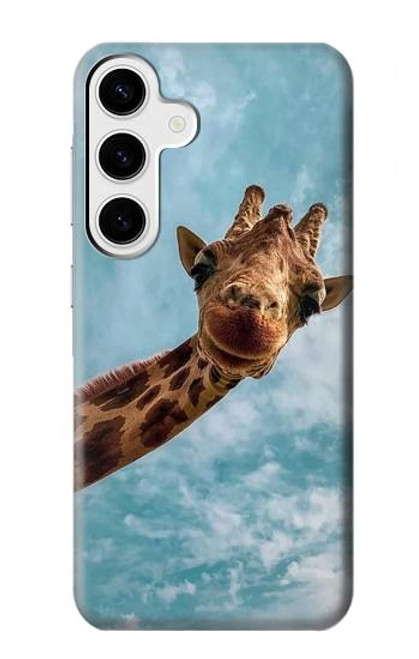 S3680 Cute Smile Giraffe Case For Samsung Galaxy S24 Plus