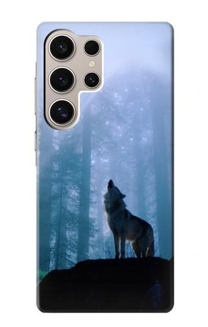 S0935 Wolf Howling in Forest Case For Samsung Galaxy S24 Ultra