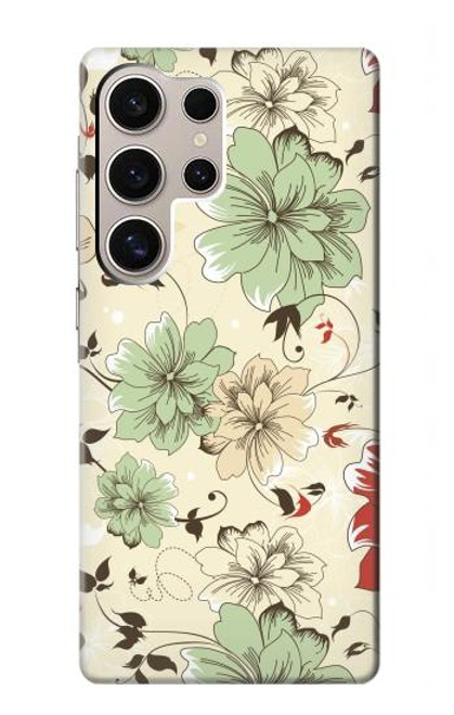 S2179 Flower Floral Vintage Art Pattern Case For Samsung Galaxy S24 Ultra