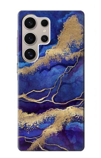 S3906 Navy Blue Purple Marble Case For Samsung Galaxy S24 Ultra