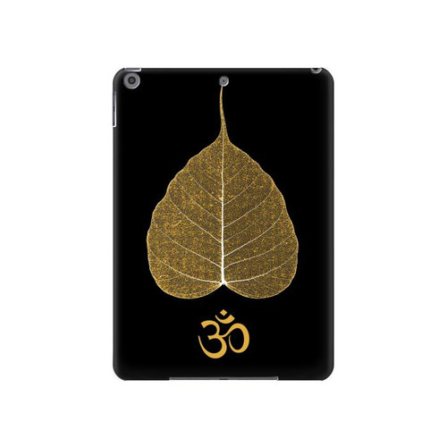 S2331 Gold Leaf Buddhist Om Symbol Hard Case For iPad 10.2 (2021,2020,2019), iPad 9 8 7