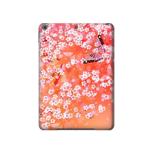 S2543 Japanese Kimono Style Flower Pattern Hard Case For iPad 10.2 (2021,2020,2019), iPad 9 8 7